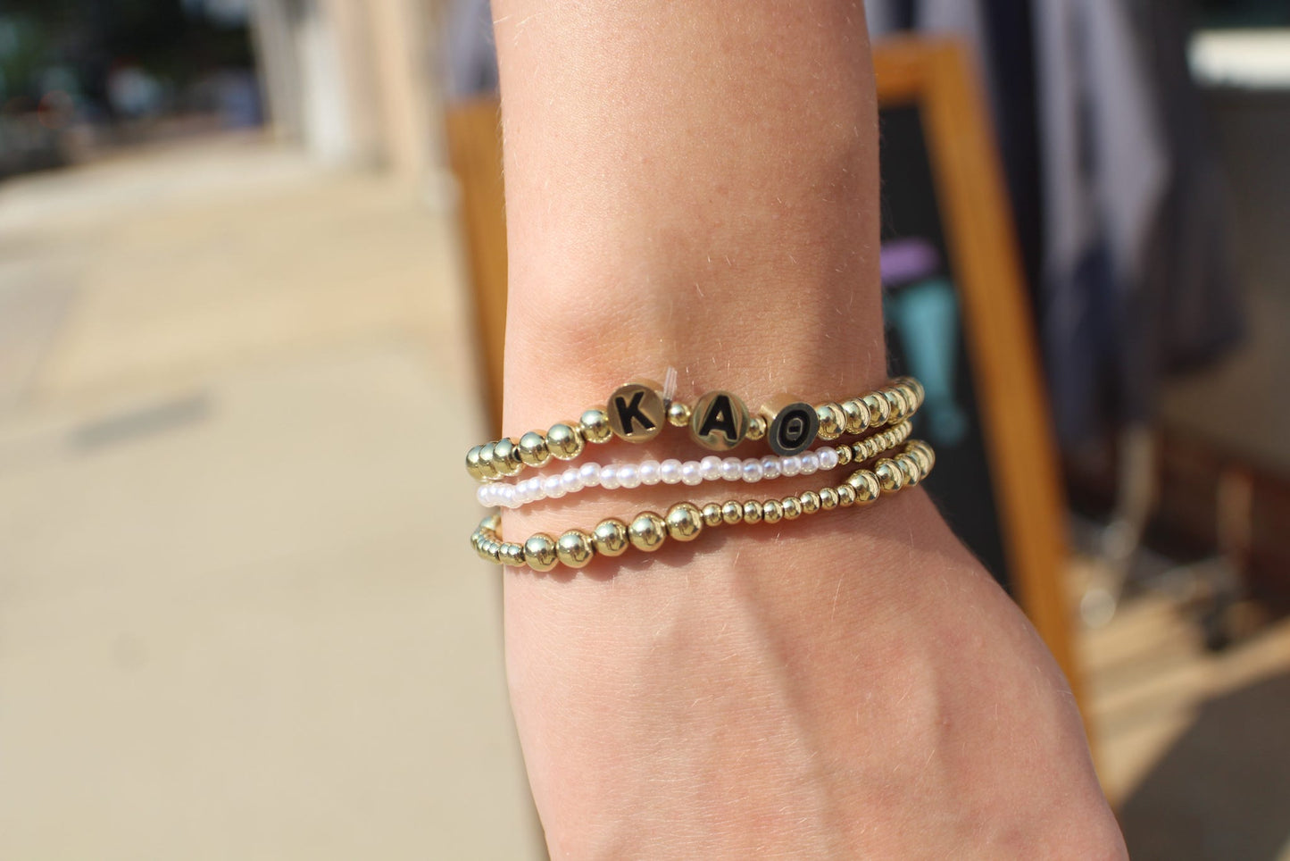 Kappa Alpha Theta Beaded Bracelet Stack
