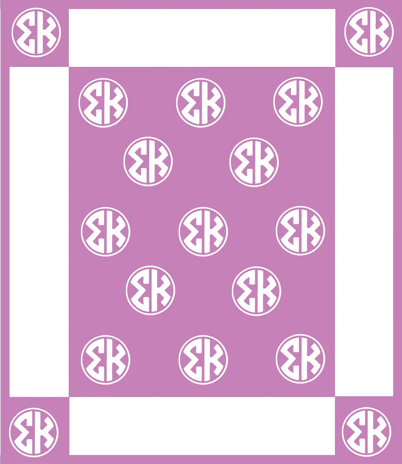 Sigma Kappa Letter Monogram Blanket