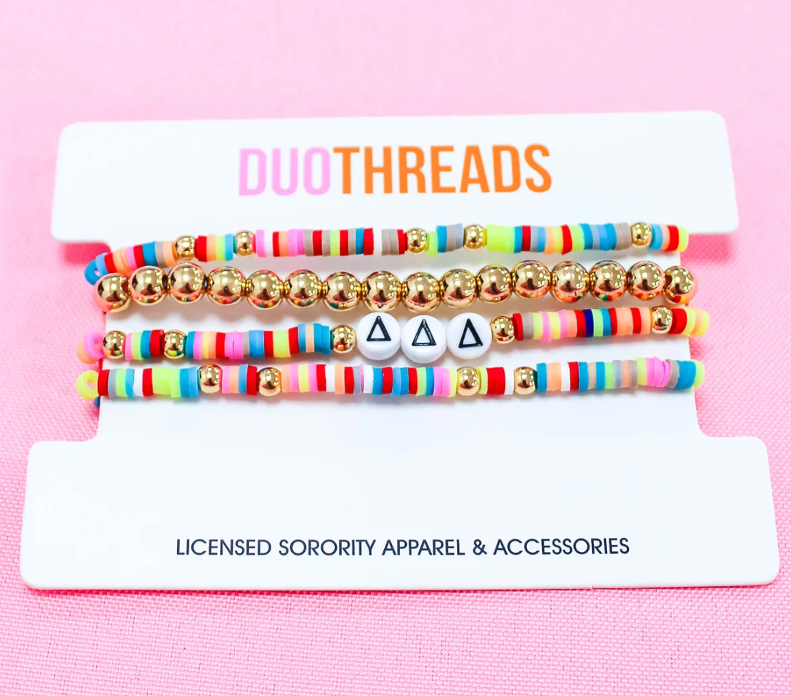 Delta Delta Delta Beaded Bracelets