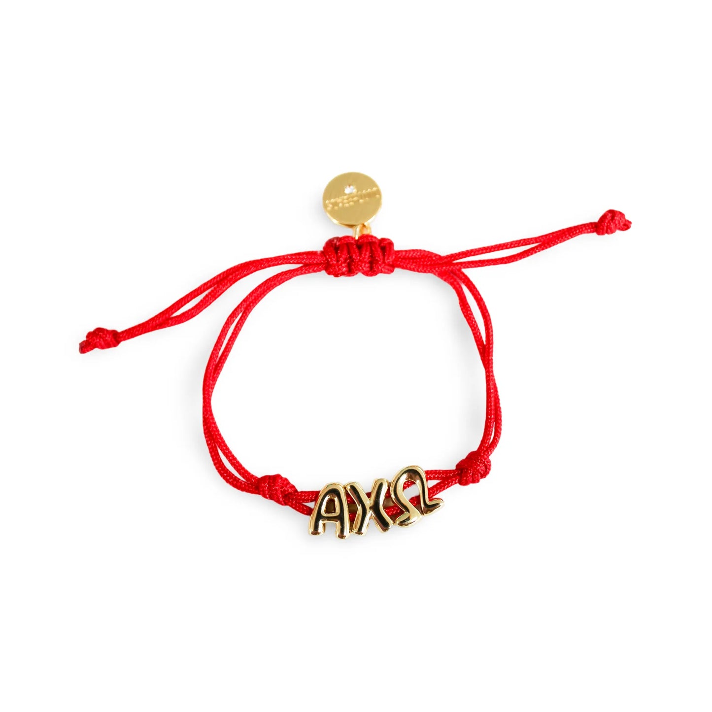 Alpha Chi Omega Bubble Letter Bracelet