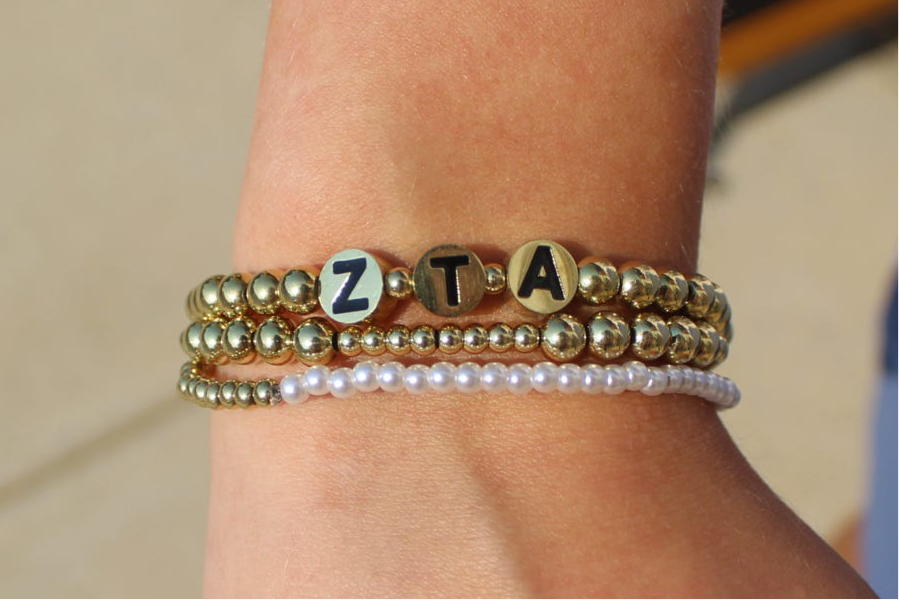 Zeta Tau Alpha Beaded Bracelet Stack
