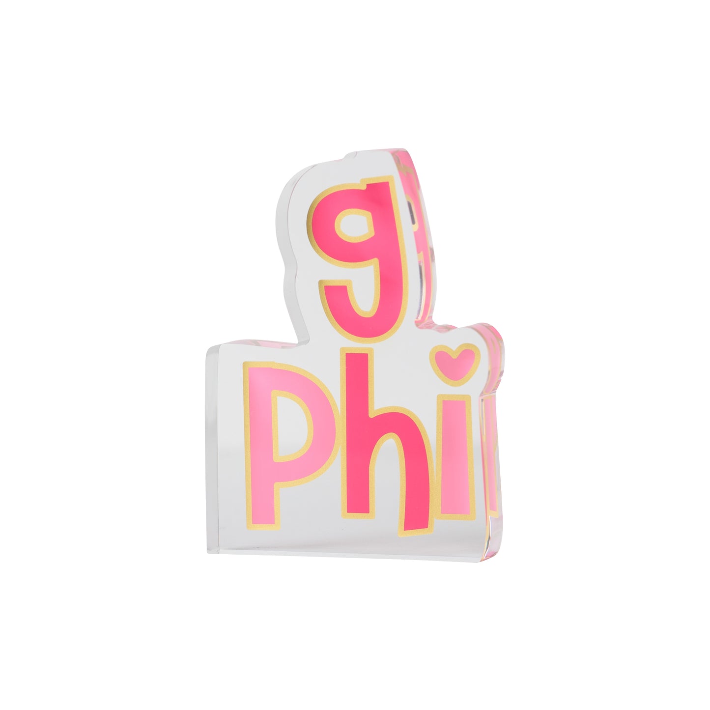 Gamma Phi Beta Acrylic Shelf Sitter