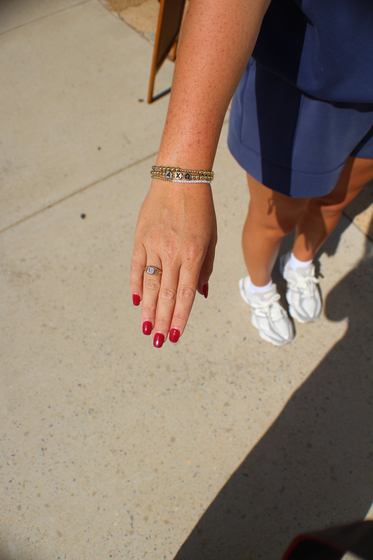 Alpha Chi Omega Beaded Bracelet Stack