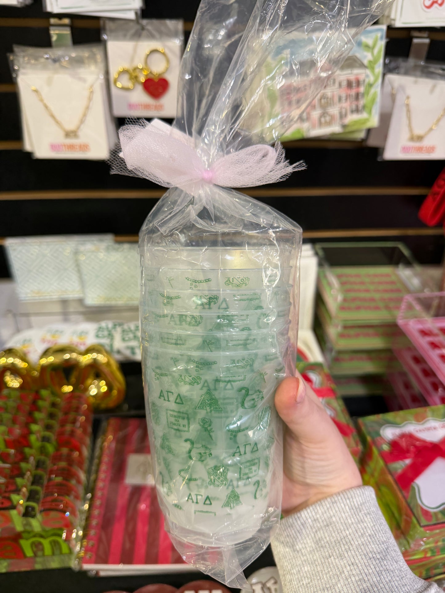 Alpha Gamma Delta All Over Frost Flex Cup Sleeve