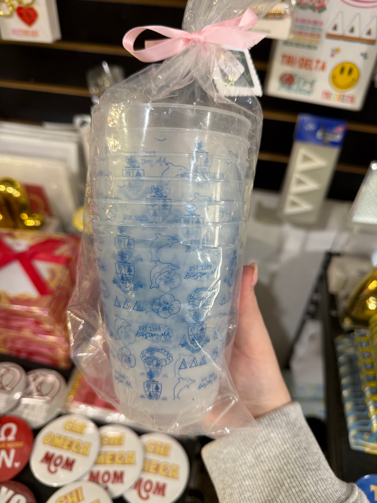 Delta Delta Delta All Over Frost Flex Cup Sleeve