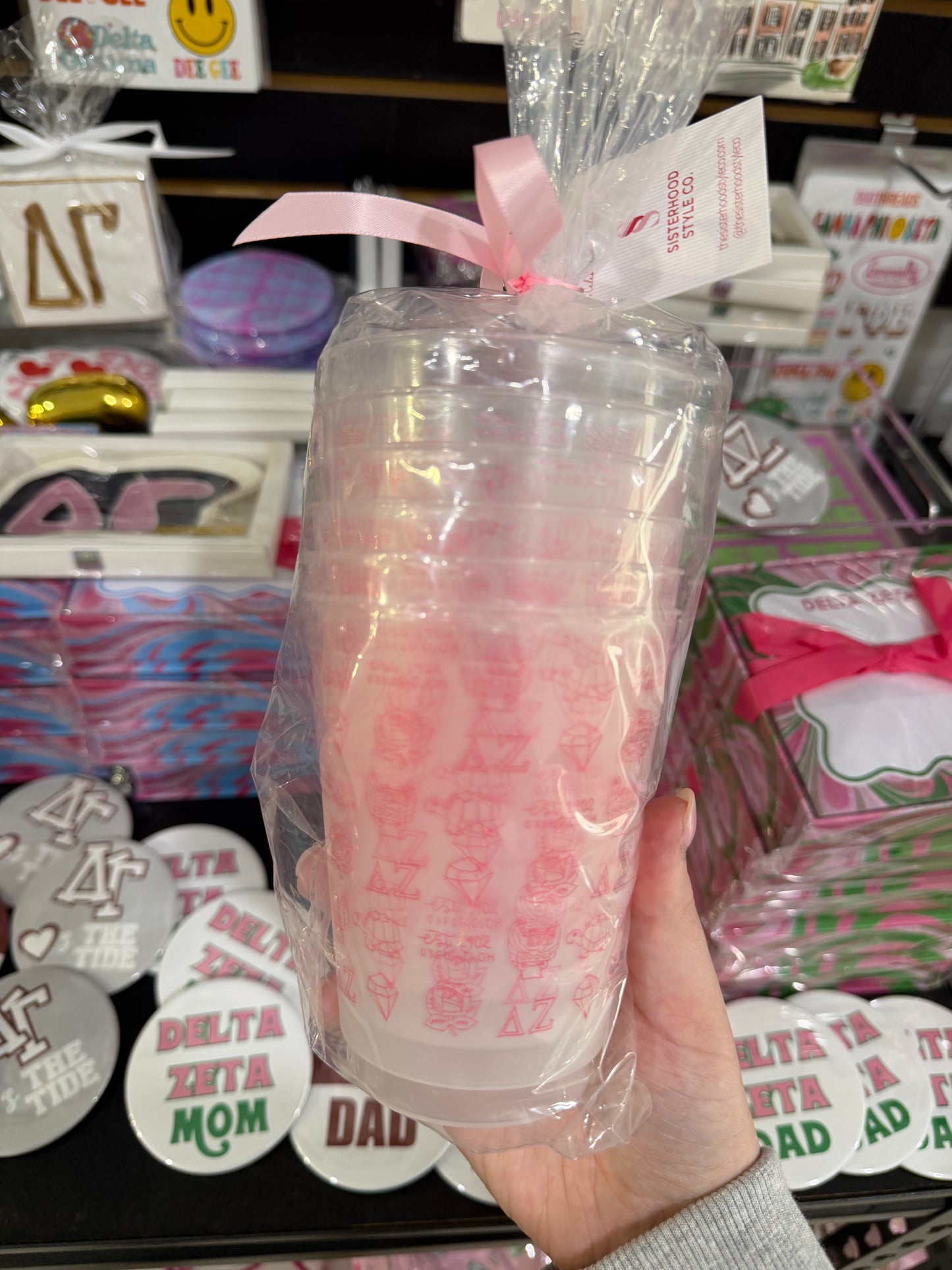 Delta Gamma All Over Frost Flex Cup Sleeve