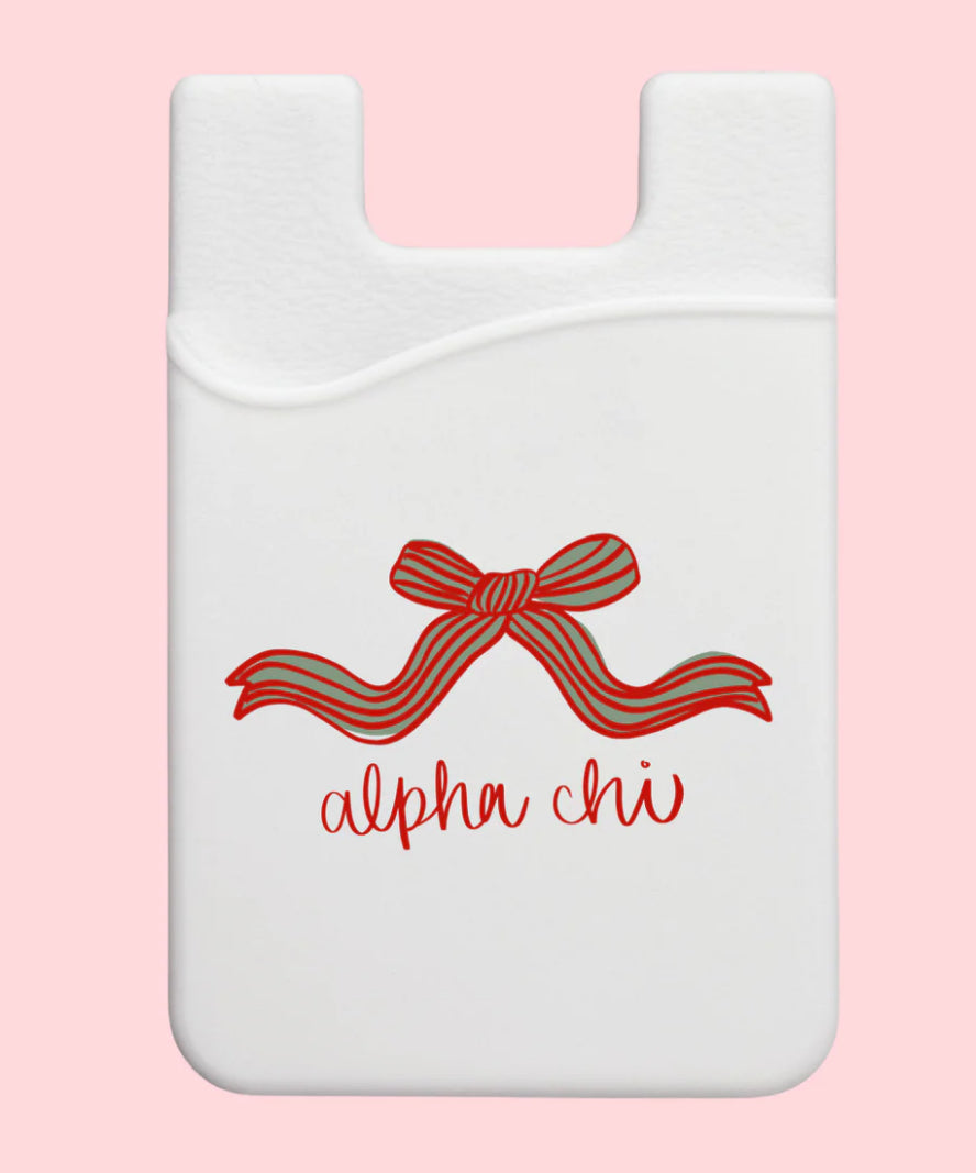 Alpha Chi Omega Bow Phone Wallet