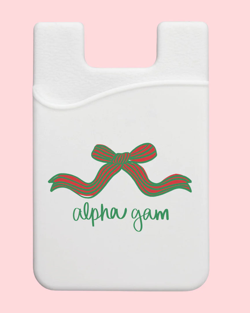 Alpha Gamma Delta Bow Phone Wallet