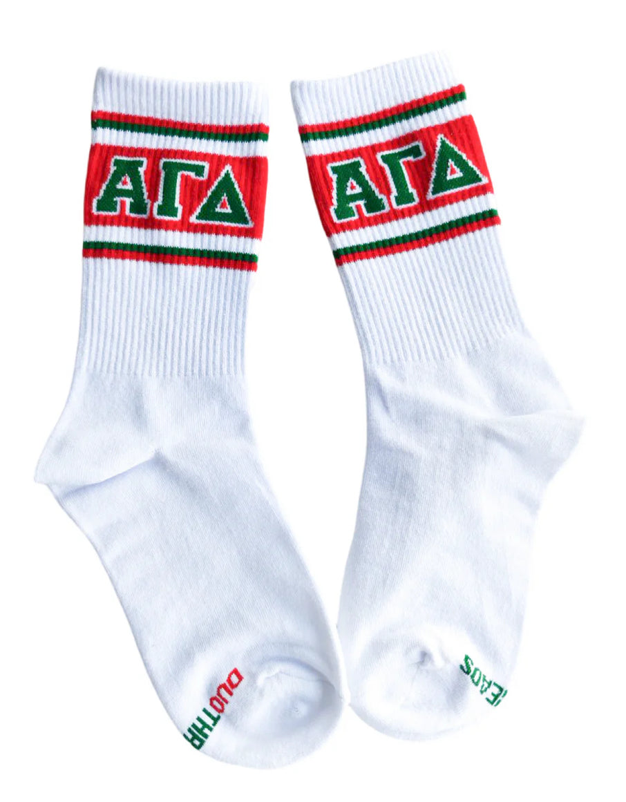 Alpha Gamma Delta Sorority Line Socks