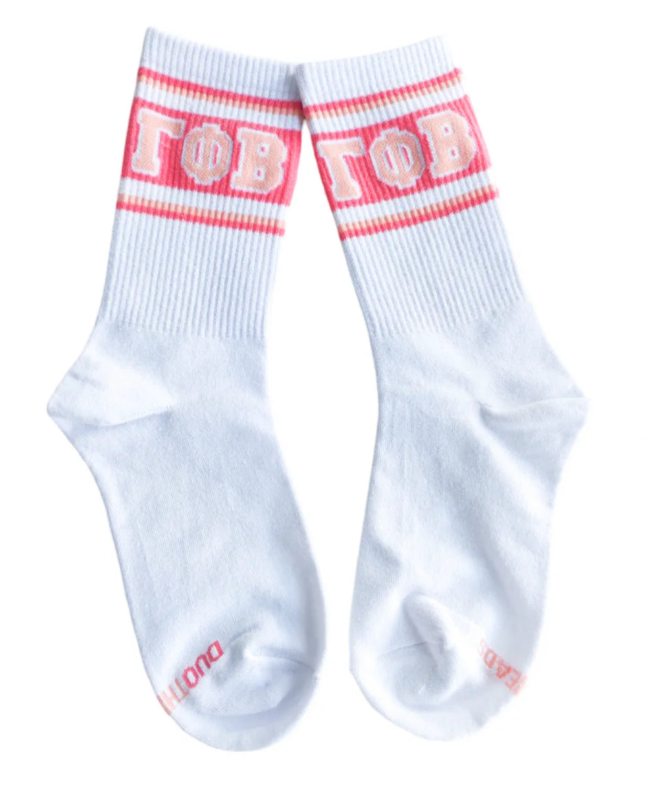 Gamma Phi Beta Sorority Line Socks