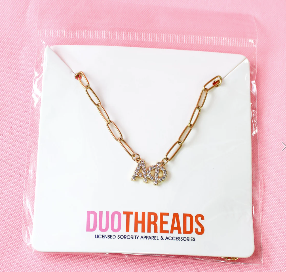 Alpha Phi Rhinestone Necklace
