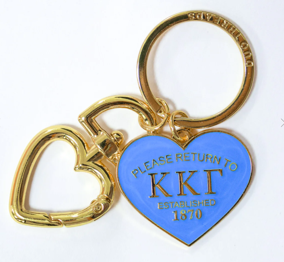Kappa Kappa Gamma Heart Keychain