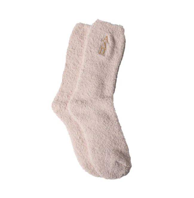 Alpha Delta Pi Fuzzy Socks
