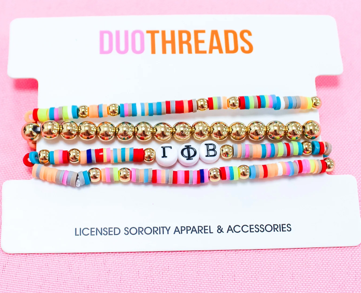 Gamma Phi Beta Beaded Bracelets