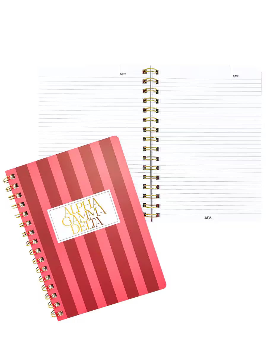 Alpha Gamma Delta Stripe Notebook
