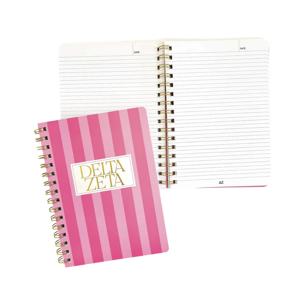 Delta Zeta Stripe Notebook