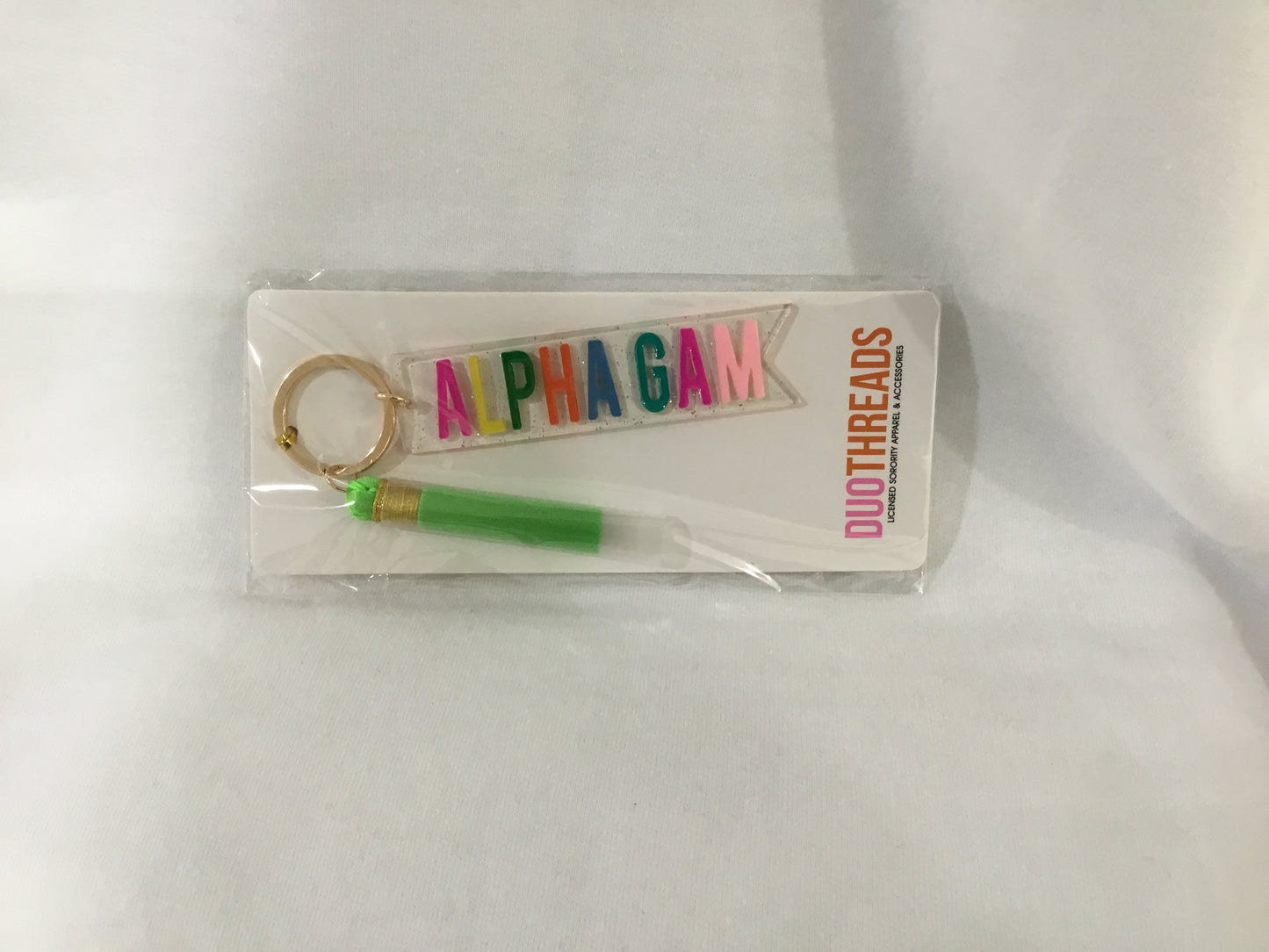 Alpha Gamma Delta Multicolored Keychain
