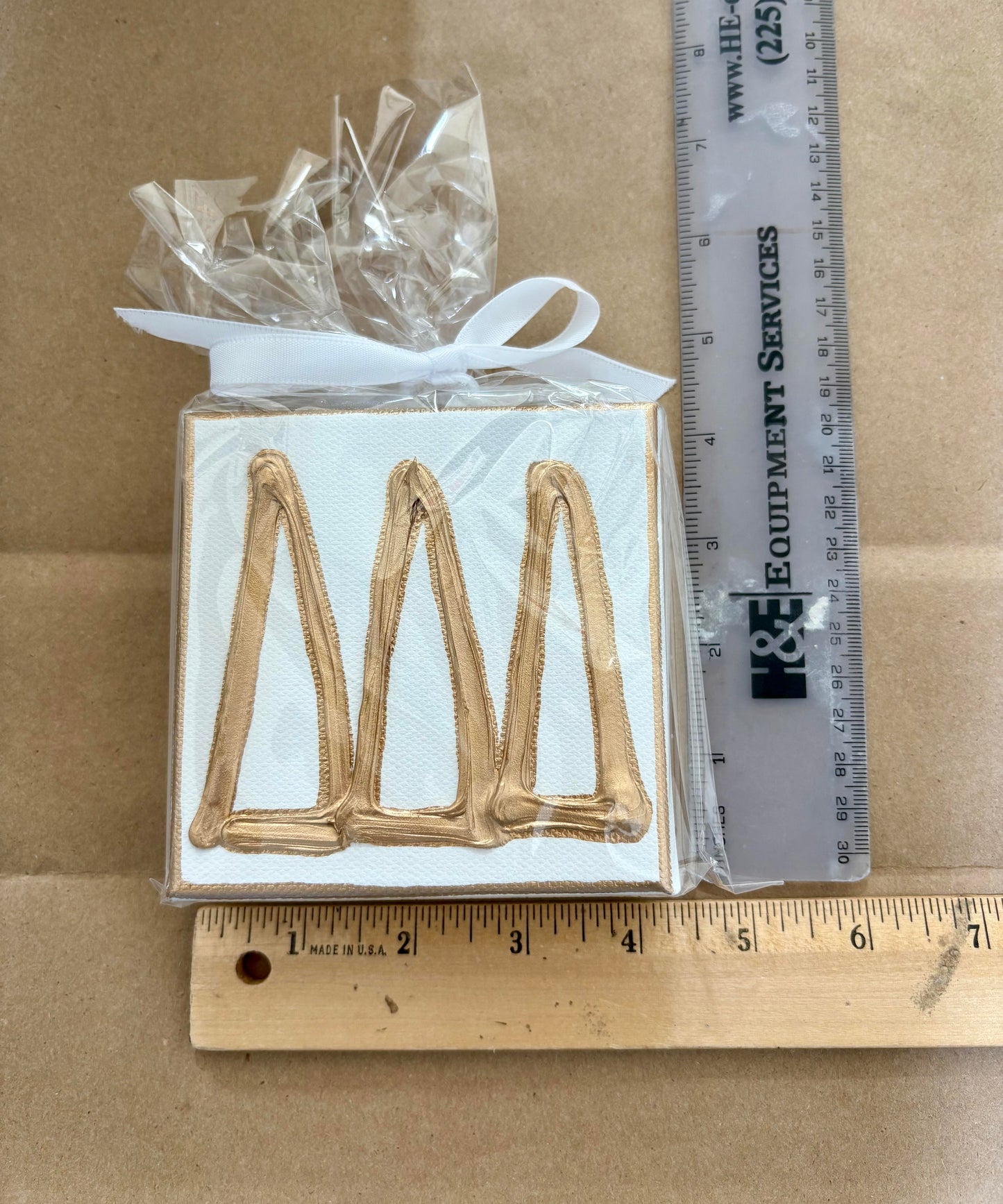 XXXI custom gold and white canvas