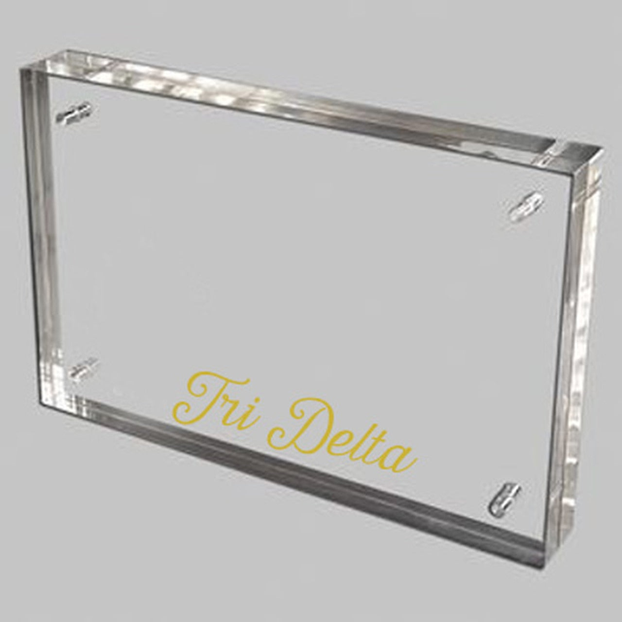 Delta Delta Delta Gold and Acrylic Picture Frame