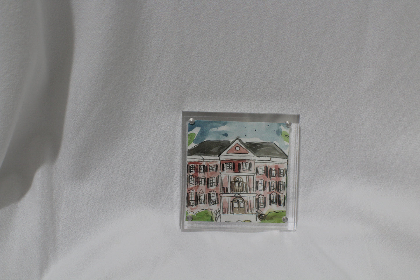 Alpha Gamma Delta Acrylic Framed House Painting