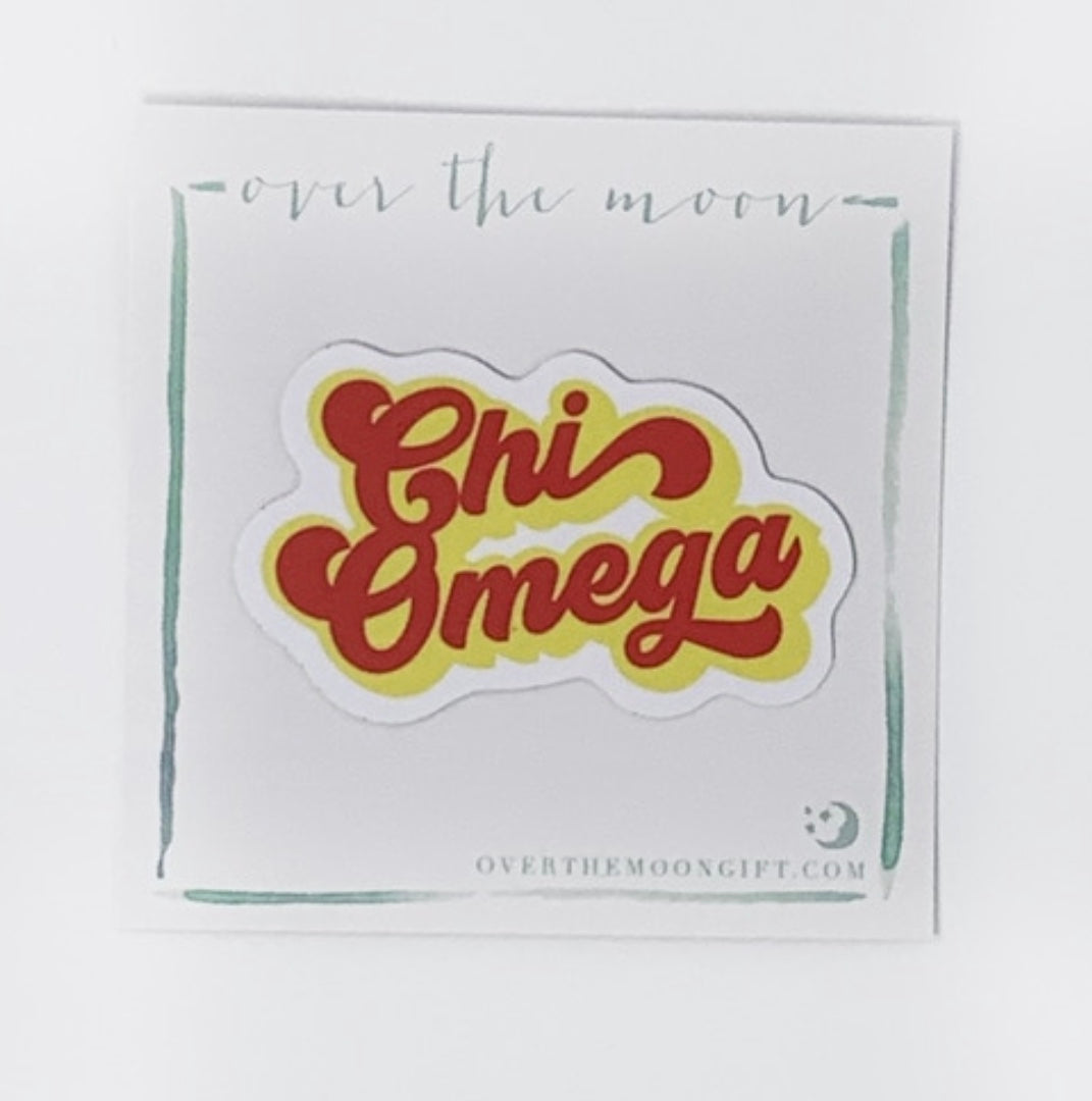 Chi Omega Retro Decal