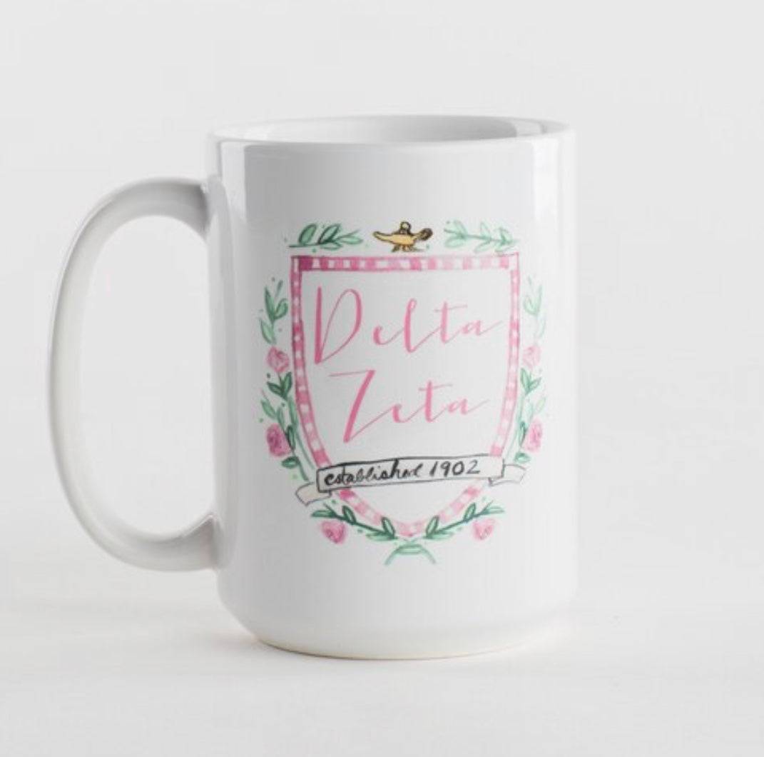 Delta Zeta Motif Mug