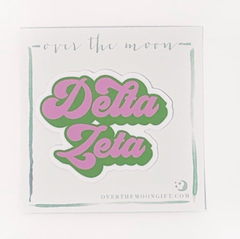 Delta Zeta Retro Decal