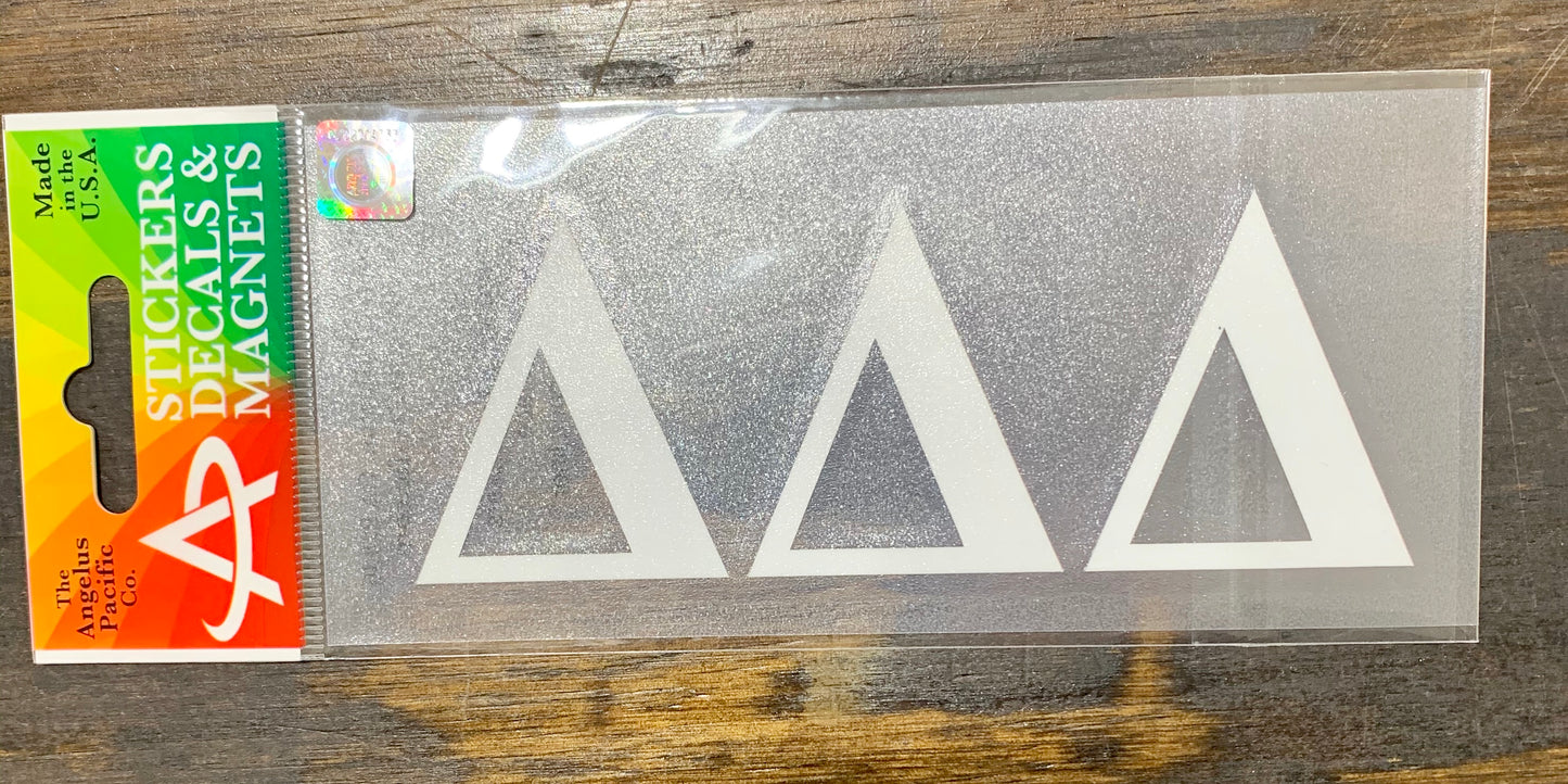 Delta Delta Delta White Car Decal