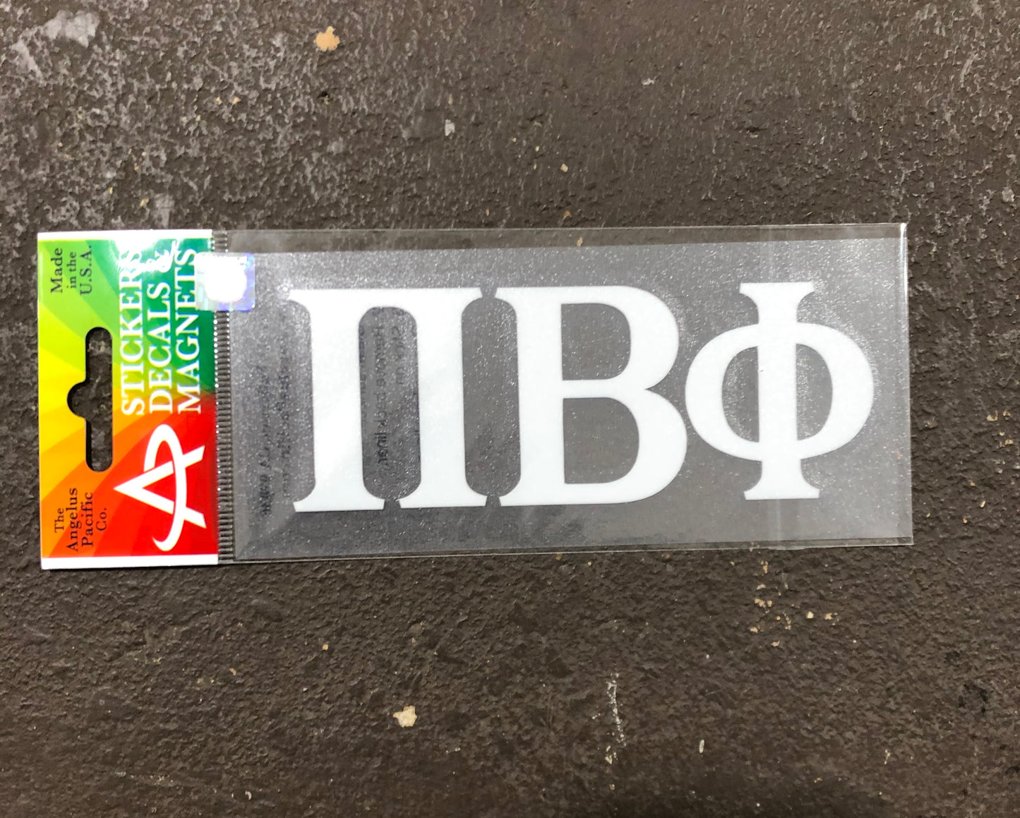 Pi Beta Phi White Car Decal