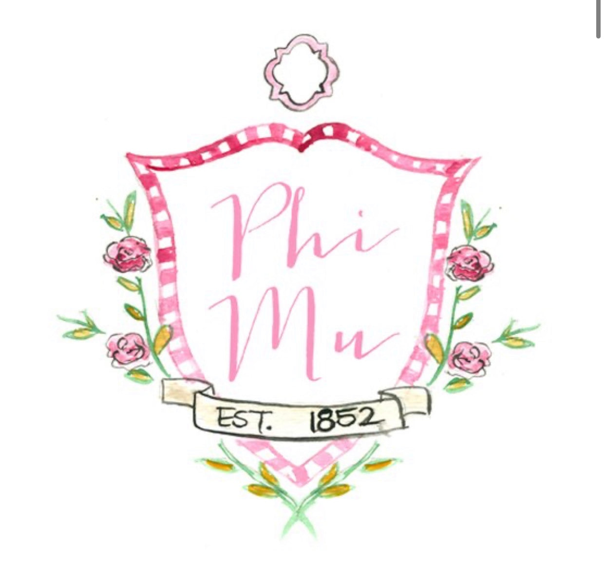 Phi Mu Motif Decal