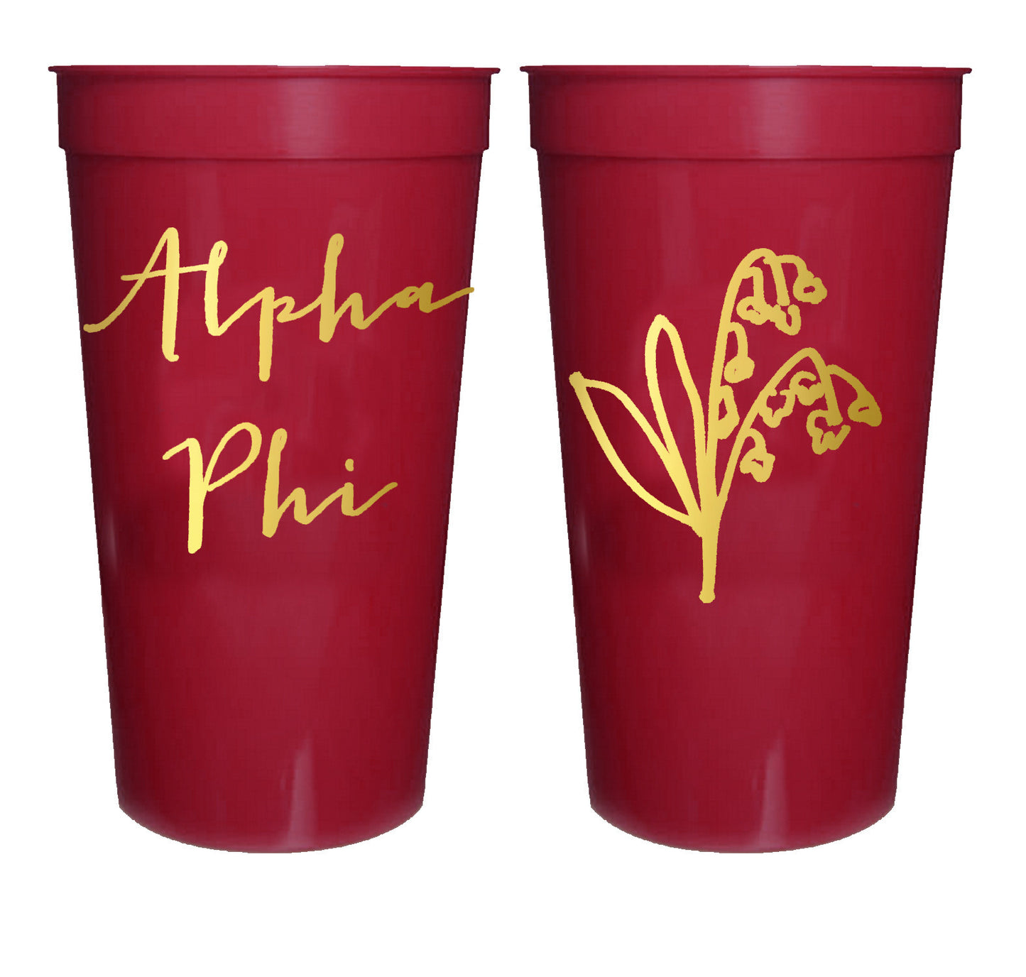 Alpha Phi Gold Foil Stadium Cup