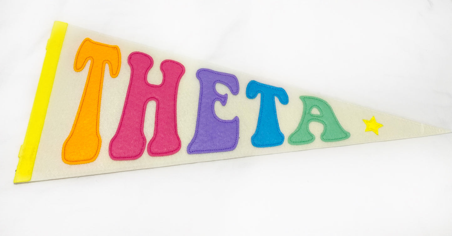 Kappa Alpha Theta Pennant Flag