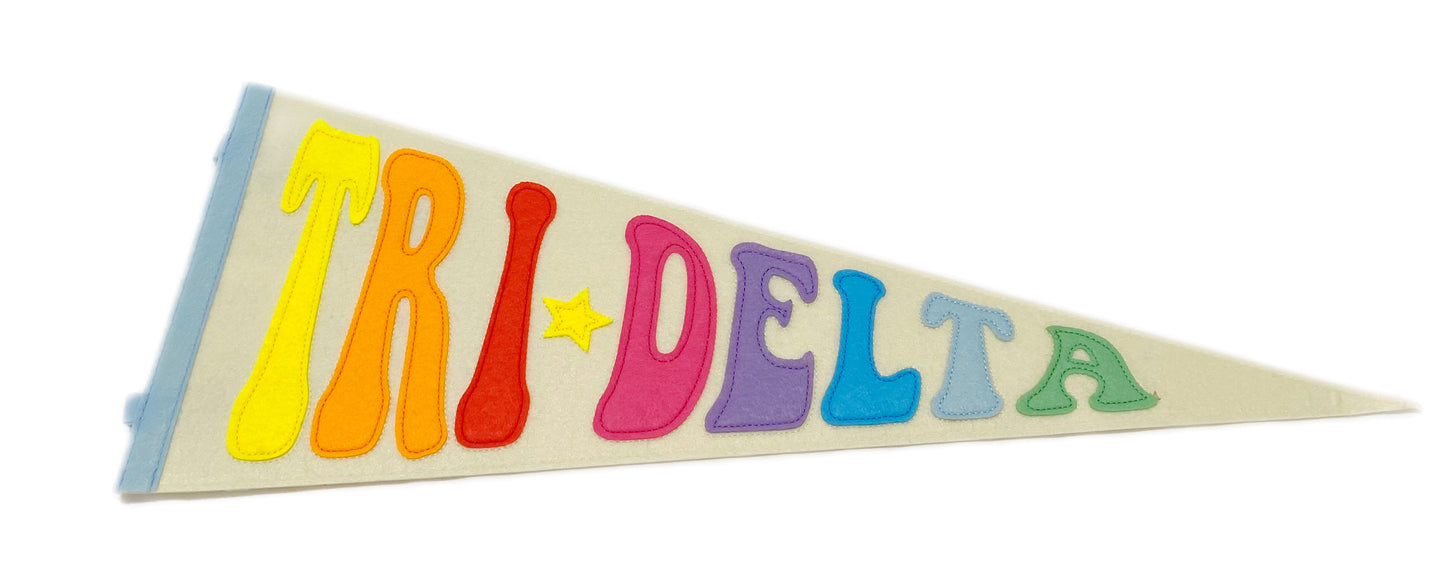 Delta Delta Delta Pennant Flag