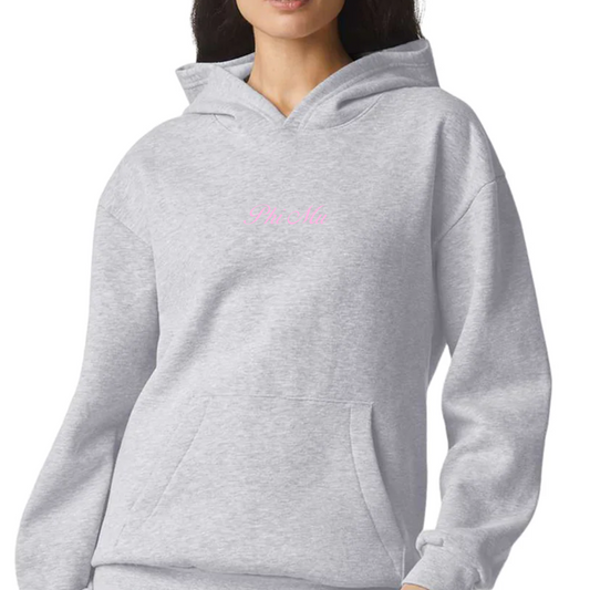 Phi Mu Script Hoodie