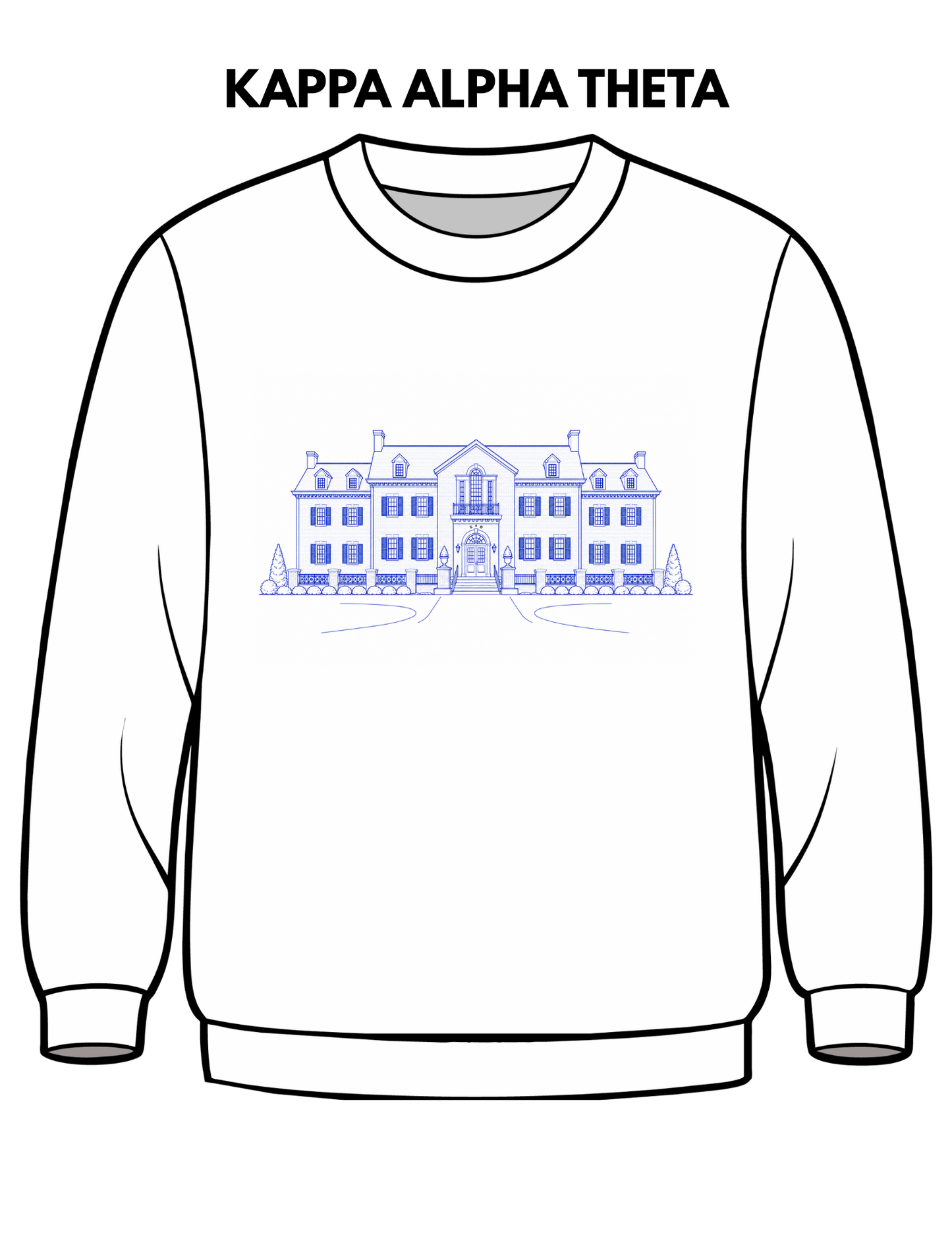 Kappa Alpha Theta Embroidered House Crewneck