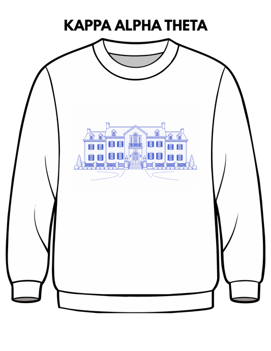 Kappa Alpha Theta Embroidered House Crewneck