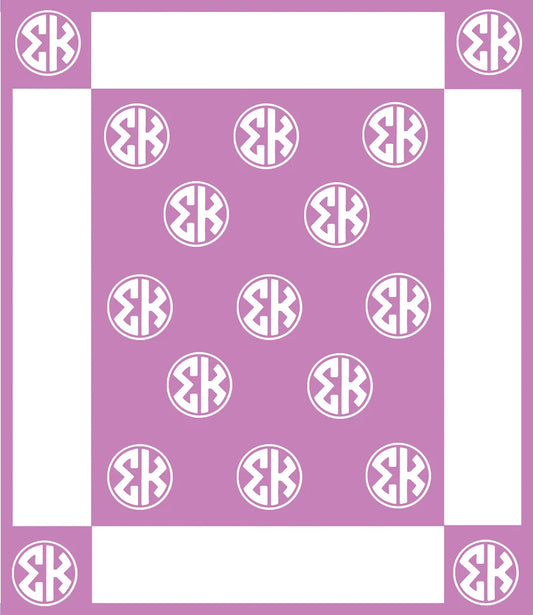 Sigma Kappa Letter Monogram Blanket