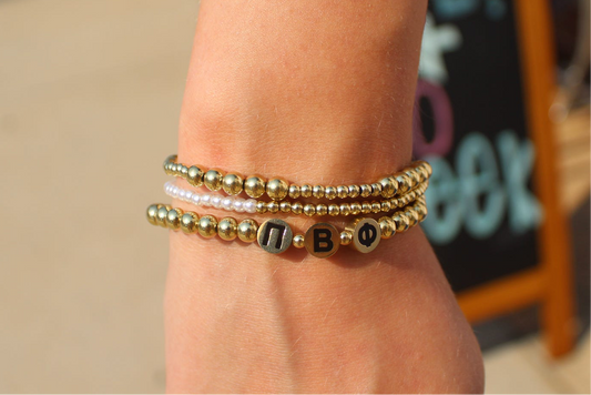 Pi Beta Phi Beaded Bracelet Stack