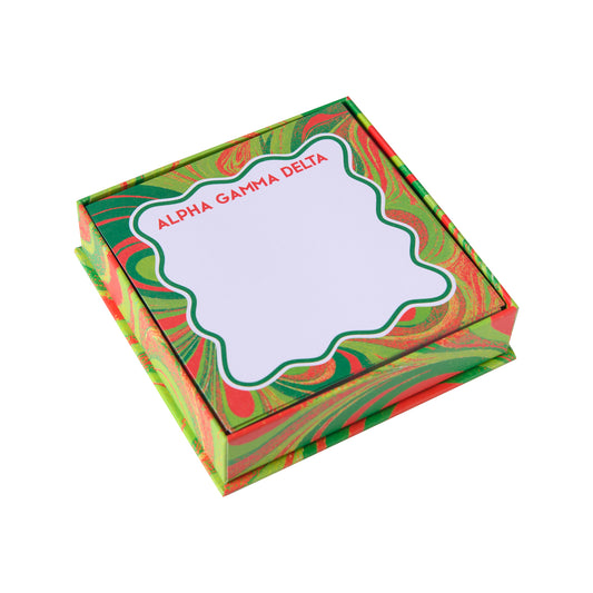 Alpha Gamma Delta Notecard Set With Box