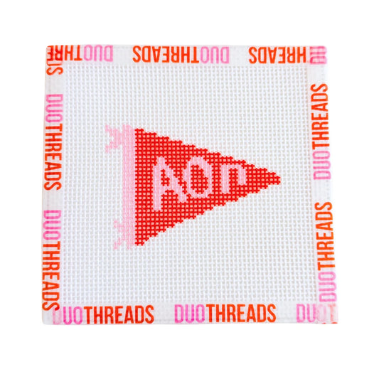 Alpha Omicron Pi Pennant Needlepoint Kit