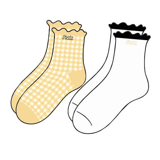 Kappa Alpha Theta Ruffle Sock Set