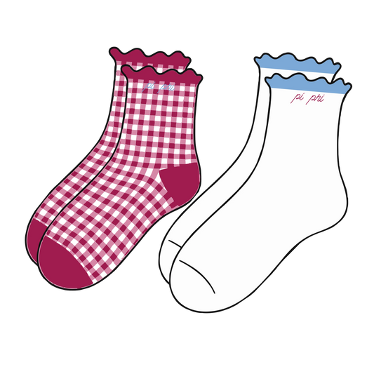 Pi Beta Phi Ruffle Sock Set