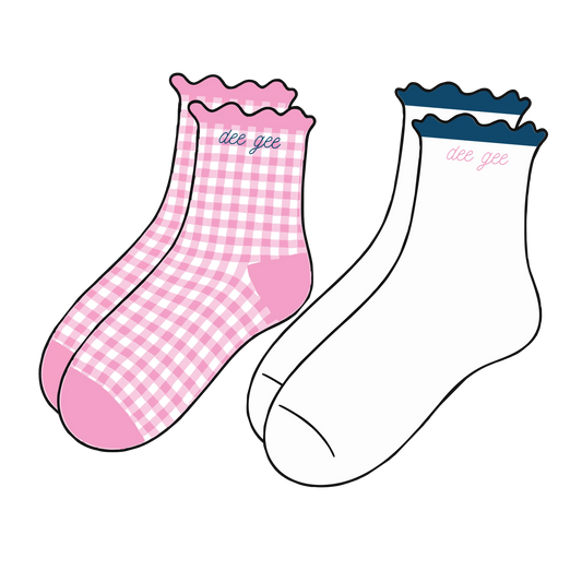 Delta Gamma Ruffle Sock Set