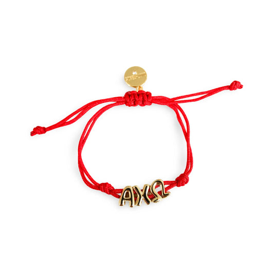 Alpha Chi Omega Bubble Letter Bracelet