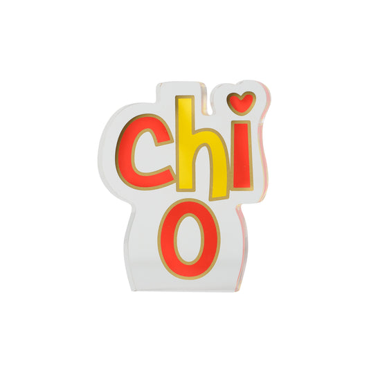Chi Omega Acrylic Shelf Sitter