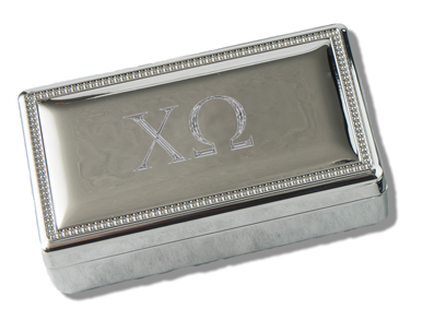 Chi Omega Rectangular Pin Box