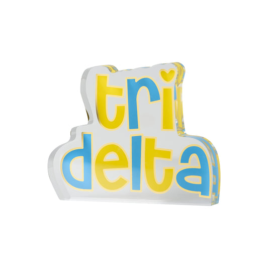 Delta Delta Delta Acrylic Shelf Sitter