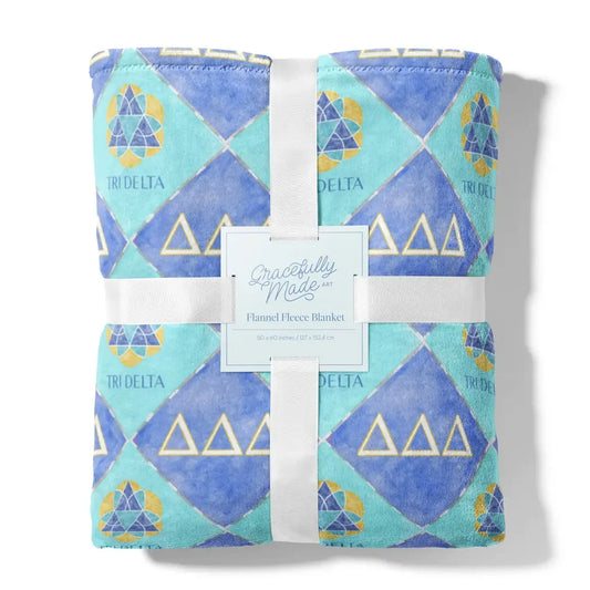 Delta Delta Delta Flannel Fleece Blanket