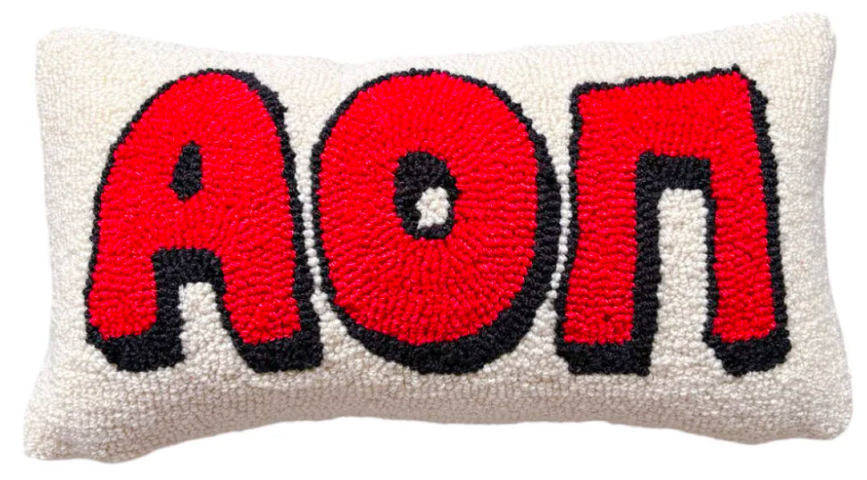 Alpha Omicron Pi Hook Pillow