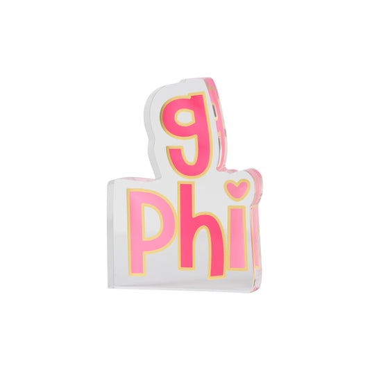 Gamma Phi Beta Acrylic Shelf Sitter